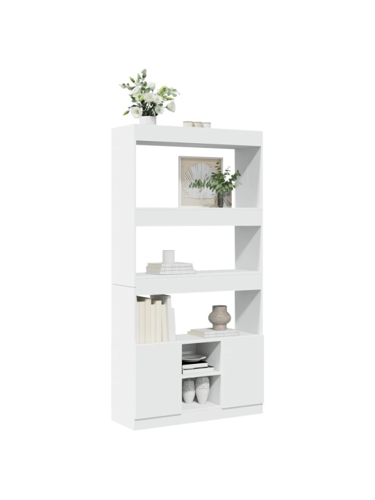 Skříň highboard bílá 92 x 33 x 180 cm kompozitní dřevo