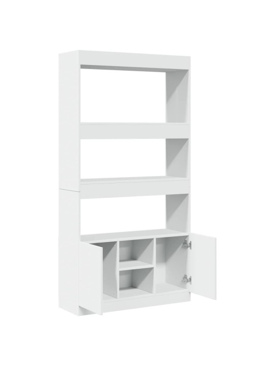 Skříň highboard bílá 92 x 33 x 180 cm kompozitní dřevo