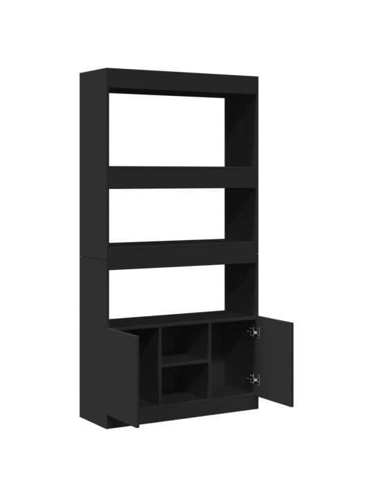 Skříň highboard černá 92 x 33 x 180 cm kompozitní dřevo