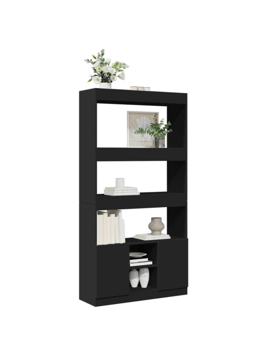 Skříň highboard černá 92 x 33 x 180 cm kompozitní dřevo