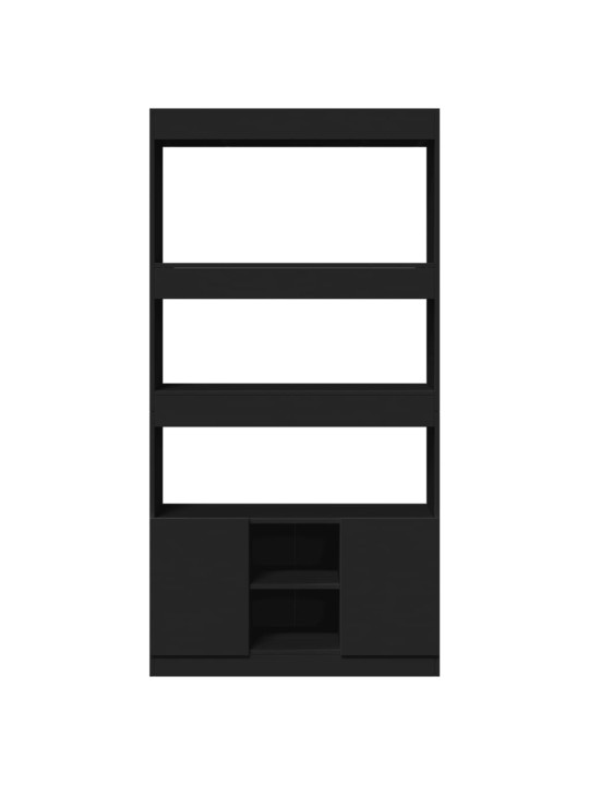 Skříň highboard černá 92 x 33 x 180 cm kompozitní dřevo