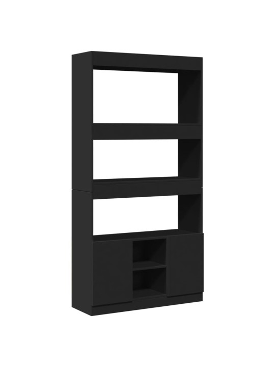 Skříň highboard černá 92 x 33 x 180 cm kompozitní dřevo