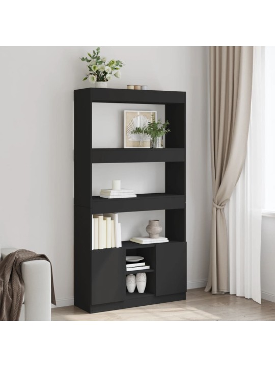 Skříň highboard černá 92 x 33 x 180 cm kompozitní dřevo