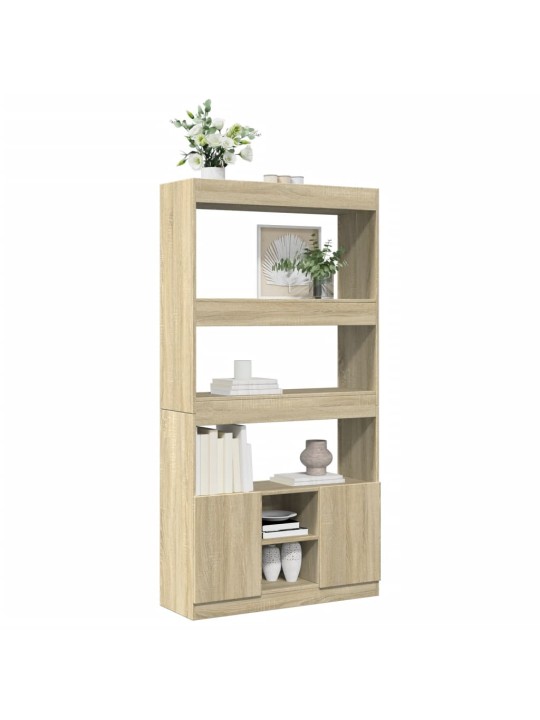 Skříň highboard dub sonoma 92 x 33 x 180 cm kompozitní dřevo