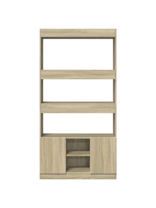 Skříň highboard dub sonoma 92 x 33 x 180 cm kompozitní dřevo