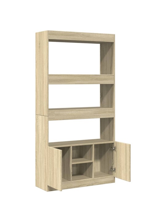 Skříň highboard dub sonoma 92 x 33 x 180 cm kompozitní dřevo