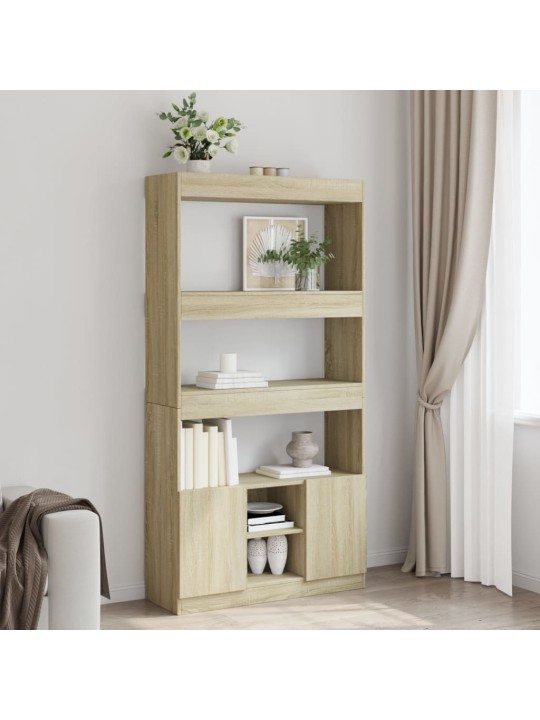 Skříň highboard dub sonoma 92 x 33 x 180 cm kompozitní dřevo