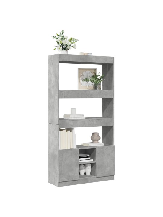 Skříň highboard betonově šedá 92 x 33 x 180 cm kompozitní dřevo