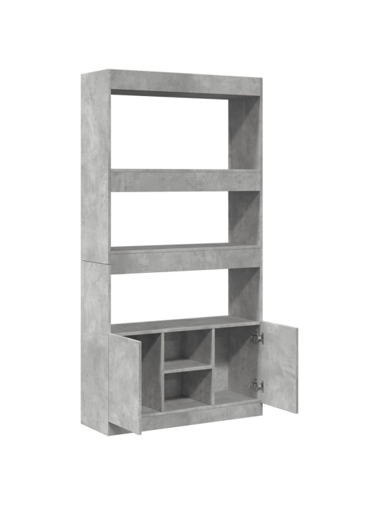Skříň highboard betonově šedá 92 x 33 x 180 cm kompozitní dřevo