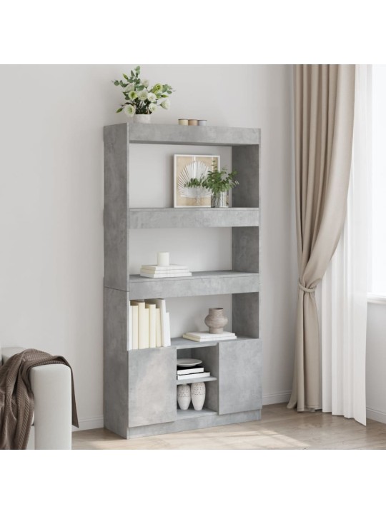 Skříň highboard betonově šedá 92 x 33 x 180 cm kompozitní dřevo