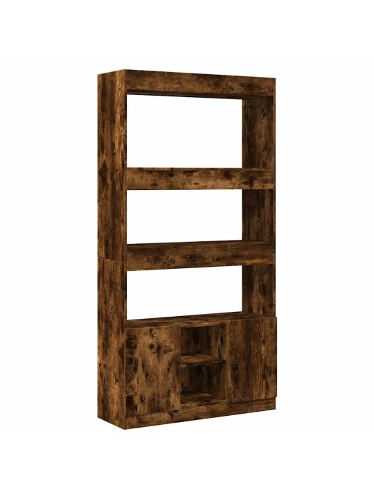 Skříň highboard kouřový dub 92 x 33 x 180 cm kompozitní dřevo