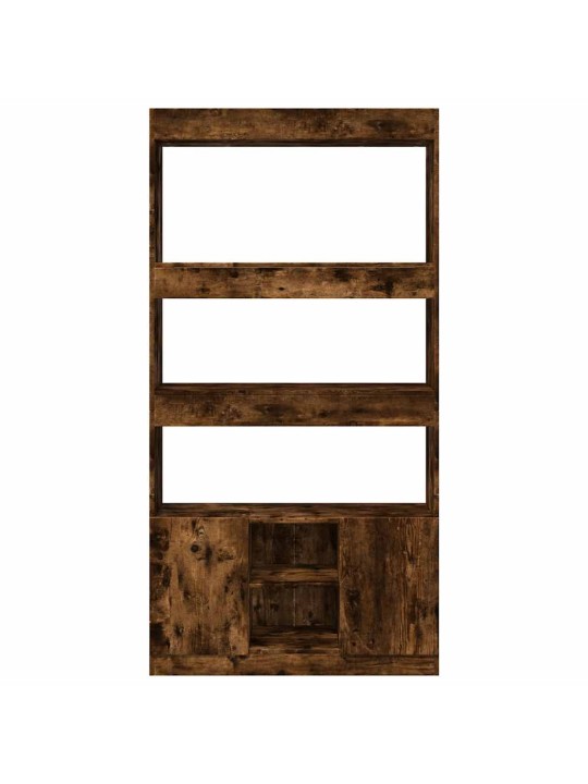 Skříň highboard kouřový dub 92 x 33 x 180 cm kompozitní dřevo