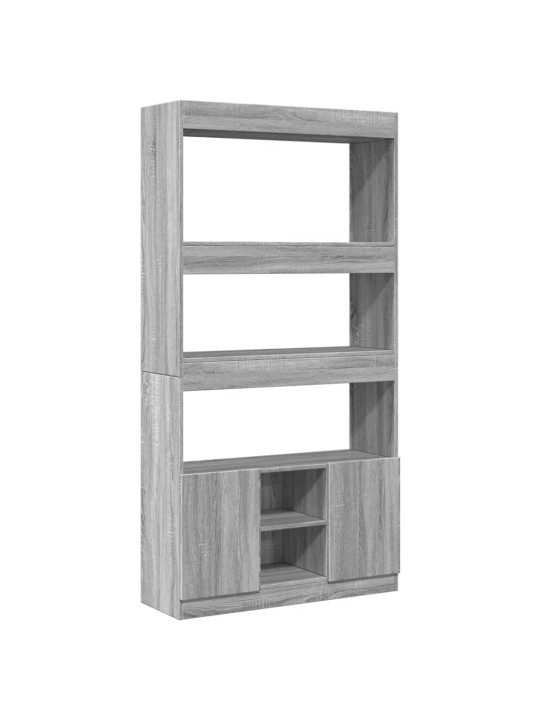 Skříň highboard šedá sonoma 92 x 33 x 180 cm kompozitní dřevo