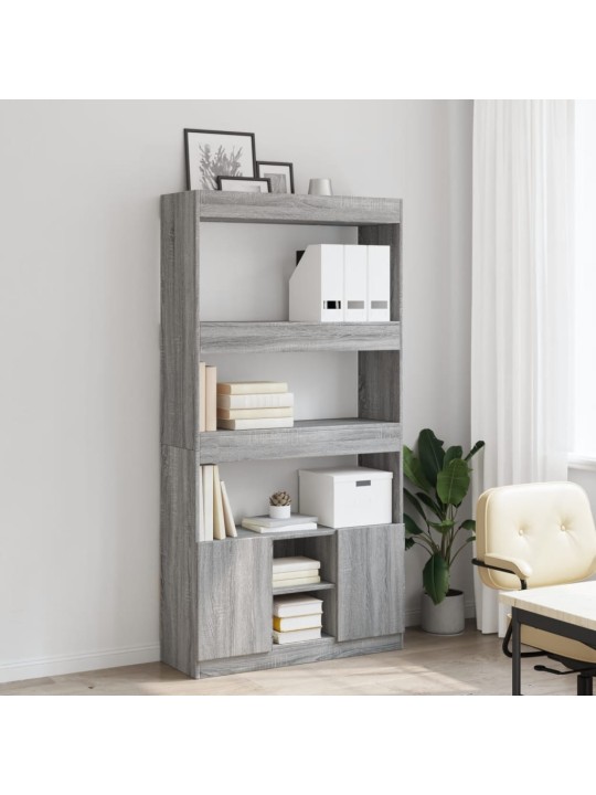 Skříň highboard šedá sonoma 92 x 33 x 180 cm kompozitní dřevo