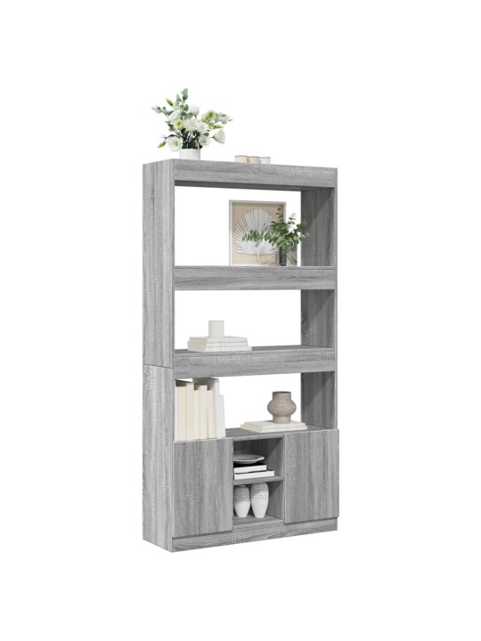 Skříň highboard šedá sonoma 92 x 33 x 180 cm kompozitní dřevo