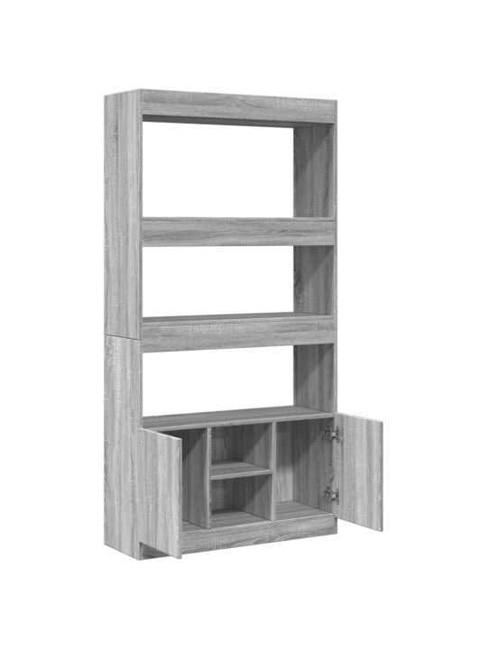Skříň highboard šedá sonoma 92 x 33 x 180 cm kompozitní dřevo