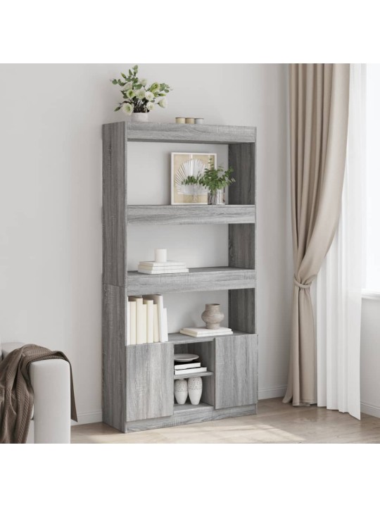 Skříň highboard šedá sonoma 92 x 33 x 180 cm kompozitní dřevo
