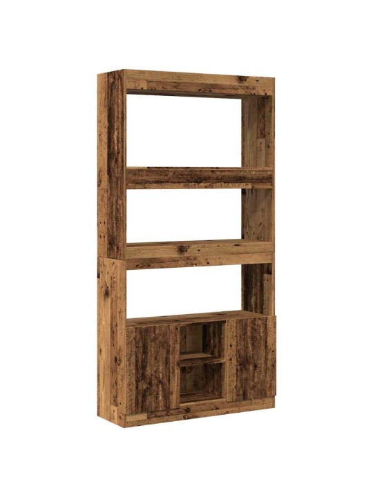Skříň highboard old wood 92 x 33 x 180 cm kompozitní dřevo