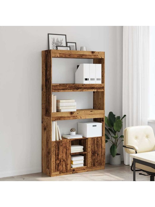 Skříň highboard old wood 92 x 33 x 180 cm kompozitní dřevo