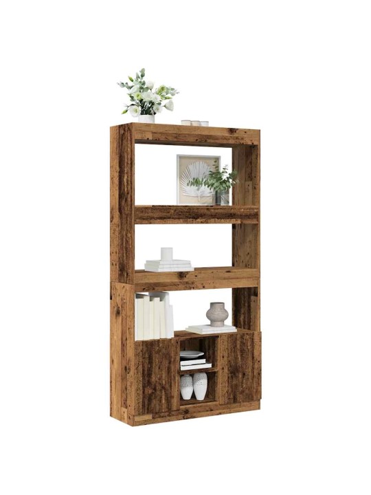 Skříň highboard old wood 92 x 33 x 180 cm kompozitní dřevo