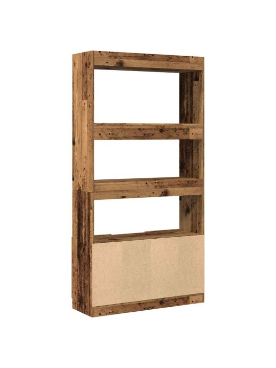 Skříň highboard old wood 92 x 33 x 180 cm kompozitní dřevo