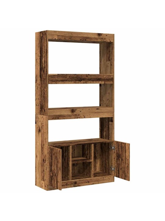Skříň highboard old wood 92 x 33 x 180 cm kompozitní dřevo