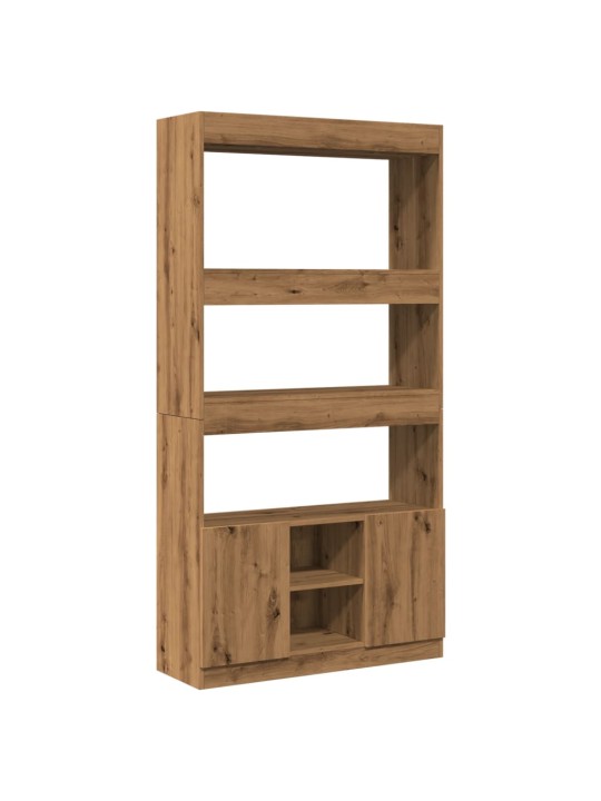 Skříň highboard dub artisan 92 x 33 x 180 cm kompozitní dřevo