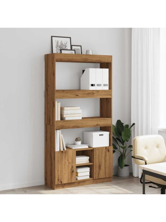 Skříň highboard dub artisan 92 x 33 x 180 cm kompozitní dřevo