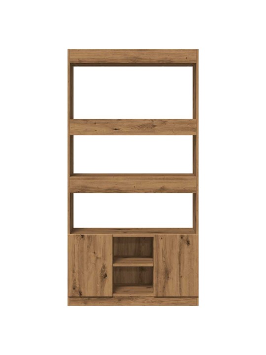 Skříň highboard dub artisan 92 x 33 x 180 cm kompozitní dřevo