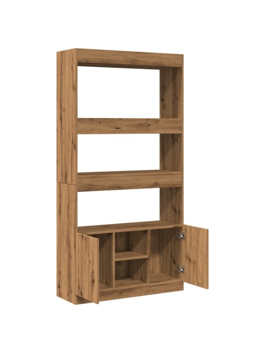 Skříň highboard dub artisan 92 x 33 x 180 cm kompozitní dřevo
