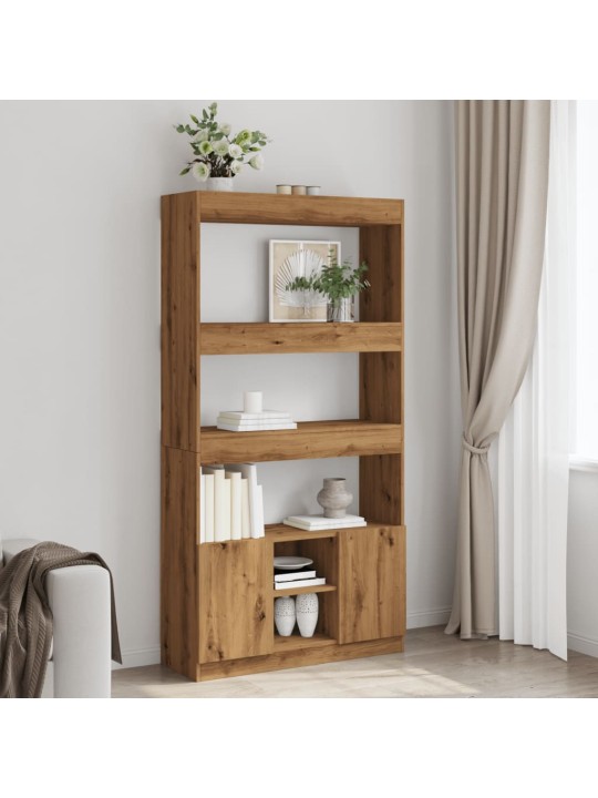 Skříň highboard dub artisan 92 x 33 x 180 cm kompozitní dřevo