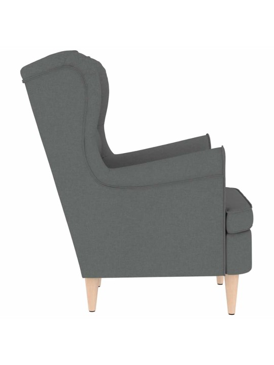 Křeslo tmavě šedé 74 x 84 x 100 cm textil