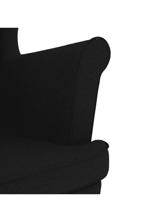 Křeslo černé 74 x 84 x 100 cm textil