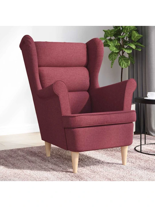 Křeslo vínové 74 x 84 x 100 cm textil