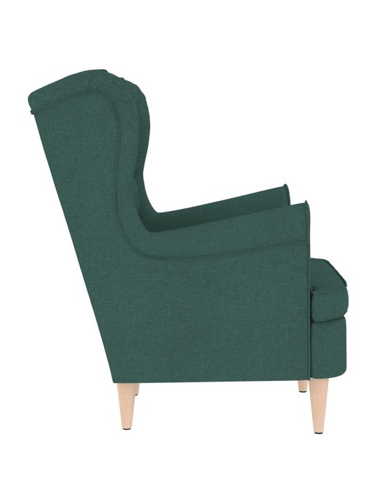 Křeslo tmavě zelené 74 x 84 x 100 cm textil