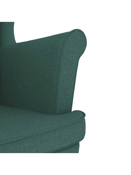 Křeslo tmavě zelené 74 x 84 x 100 cm textil