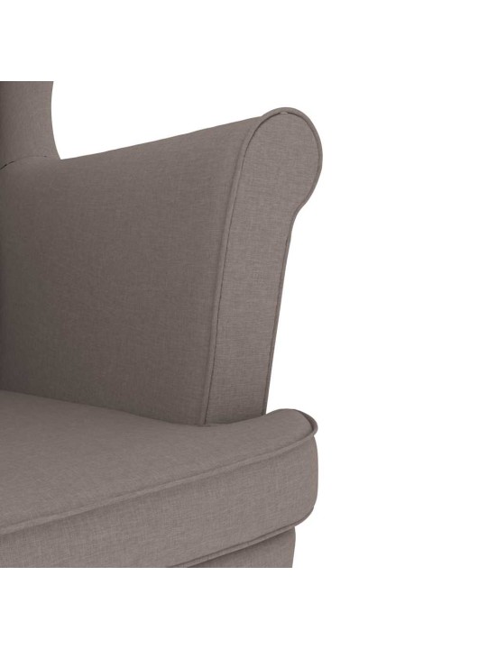 Křeslo taupe 74 x 84 x 100 cm textil