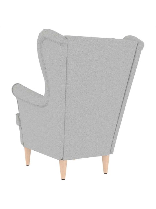 Křeslo obláčkově šedé 74 x 84 x 100 cm textil