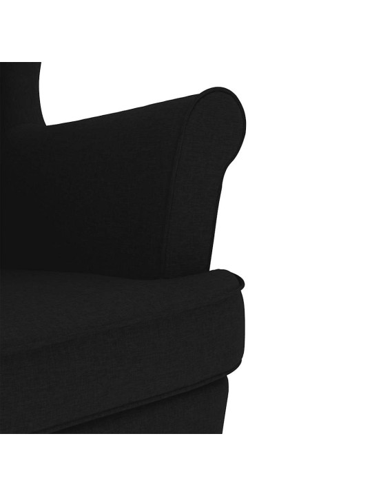 Houpací křeslo černé 74 x 90 x 102 cm textil