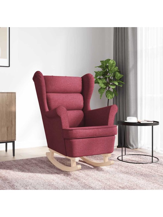 Houpací křeslo vínové 74 x 90 x 102 cm textil