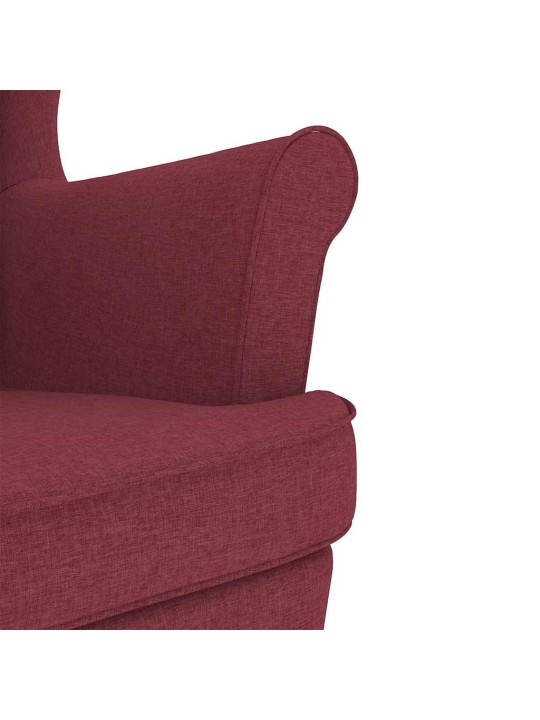 Houpací křeslo vínové 74 x 90 x 102 cm textil