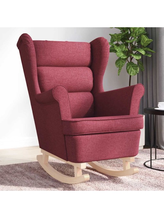 Houpací křeslo vínové 74 x 90 x 102 cm textil