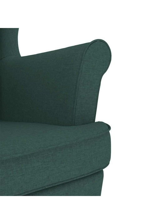 Houpací křeslo tmavě zelené 74 x 90 x 102 cm textil