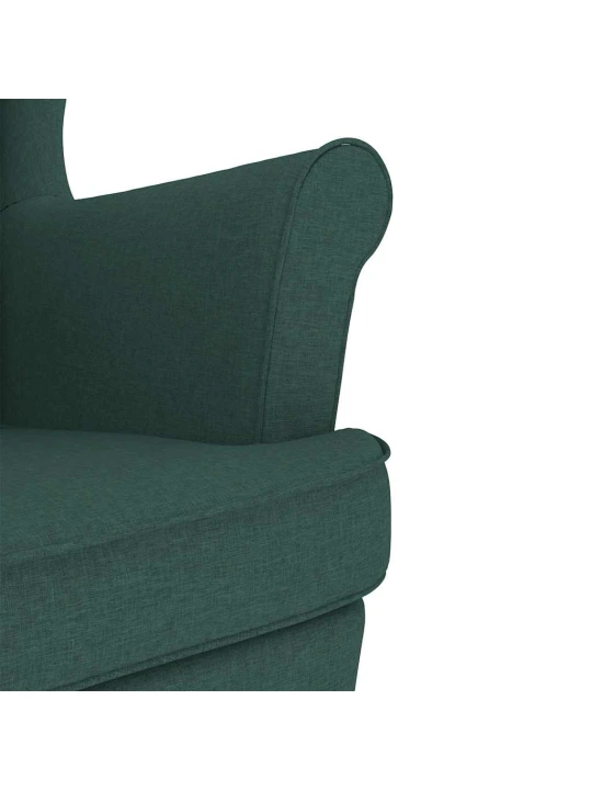 Houpací křeslo tmavě zelené 74 x 90 x 102 cm textil