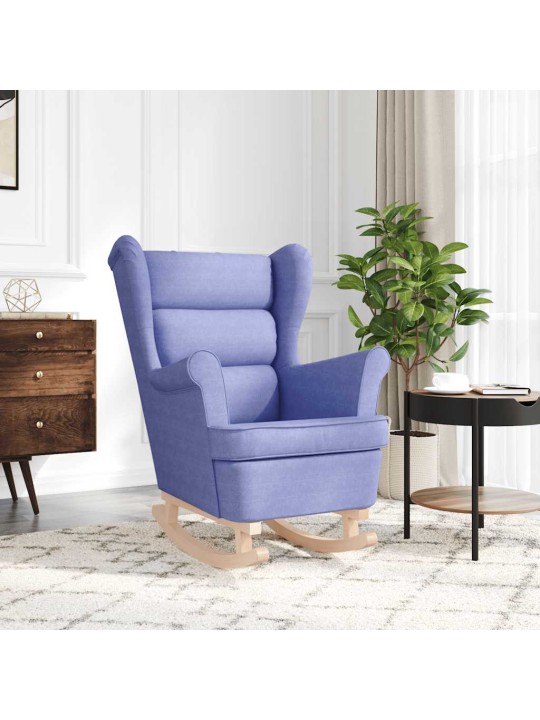 Houpací křeslo džínově modré 74 x 90 x 102 cm textil