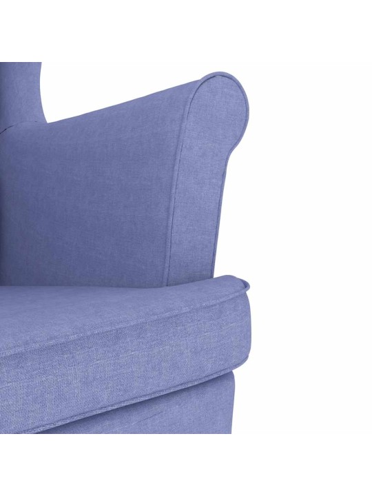 Houpací křeslo džínově modré 74 x 90 x 102 cm textil