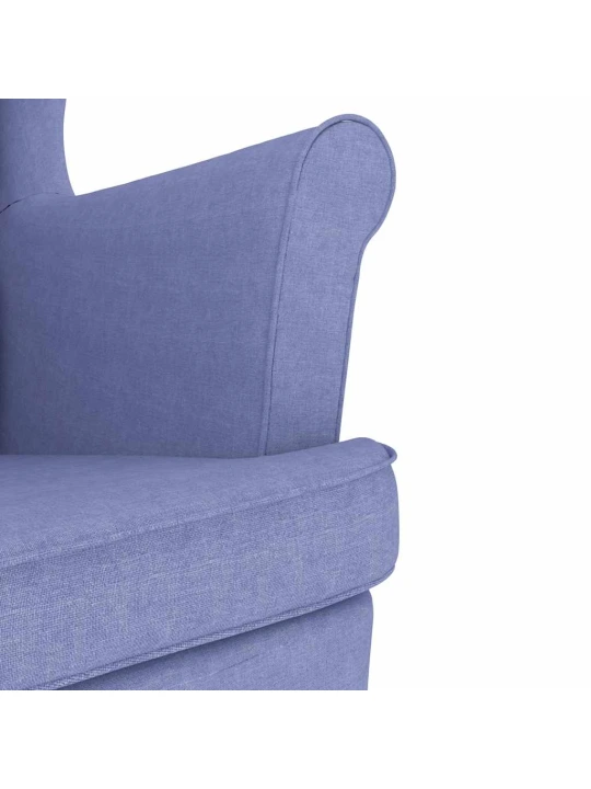 Houpací křeslo džínově modré 74 x 90 x 102 cm textil