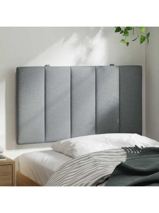 Polštář na čelo postele světle šedý 80 cm textil