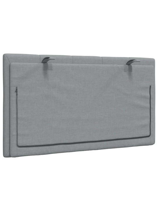 Polštář na čelo postele světle šedý 80 cm textil