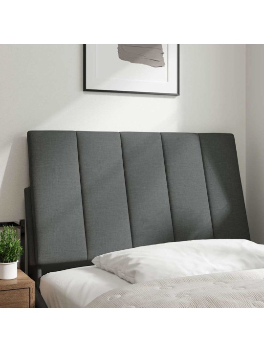Polštář na čelo postele tmavě šedý 80 cm textil